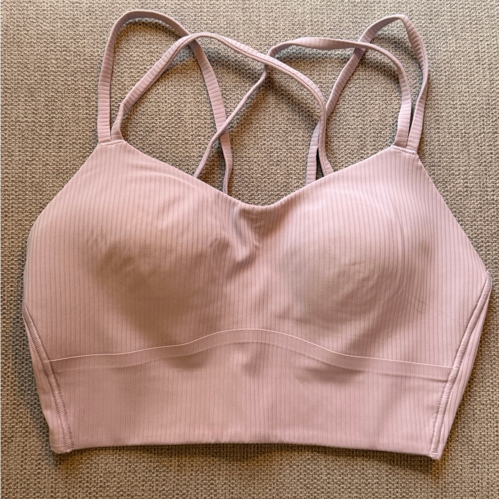 Lululemon Like A Cloud Ribbed Longline Bra - Lavender